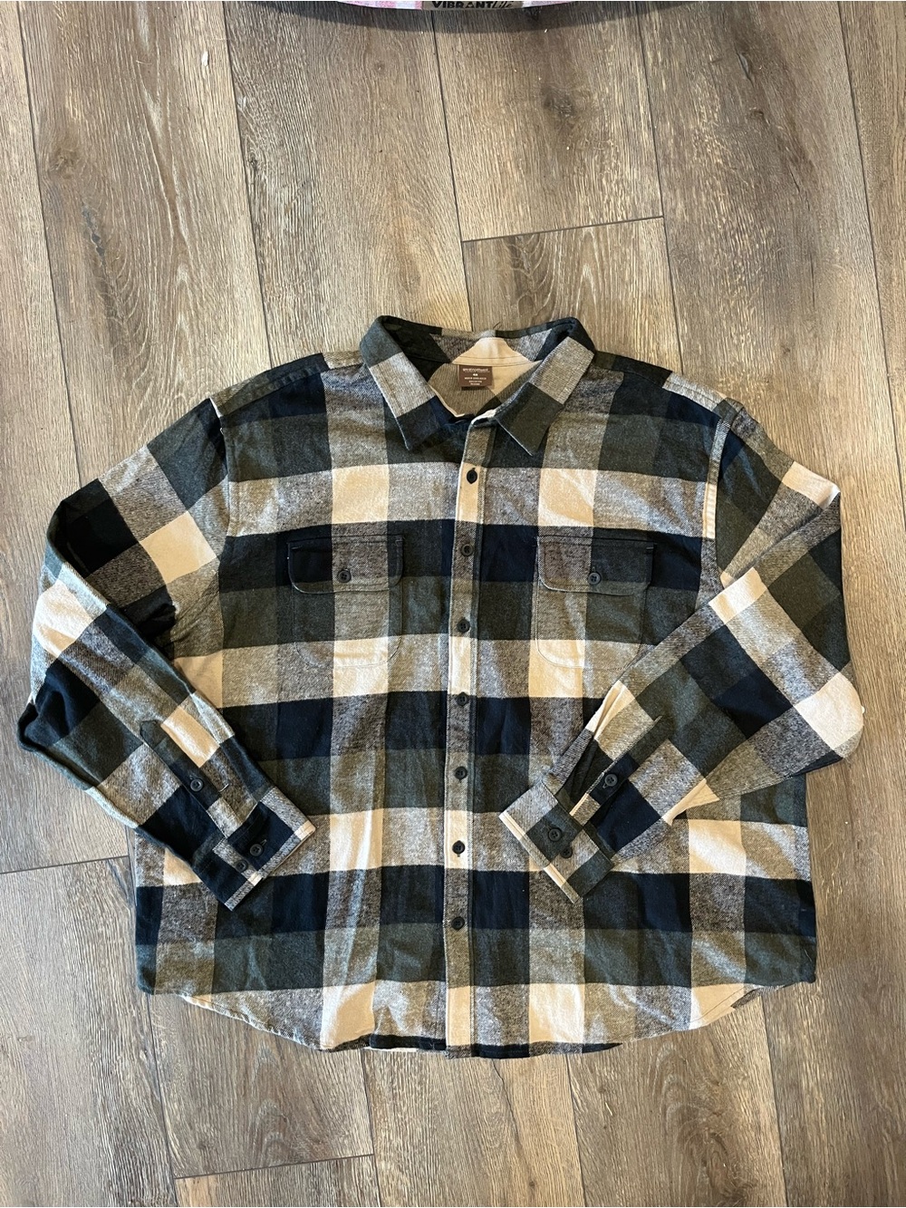 NWT Great Northwest Flannel Plaid  Forest Green Button Down 4XL